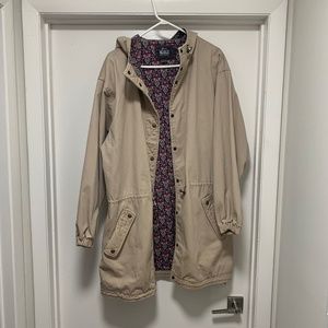 Woolrich Women's Waterproof Wool Rain Jacket Windbreaker Sz Small Hooded Field